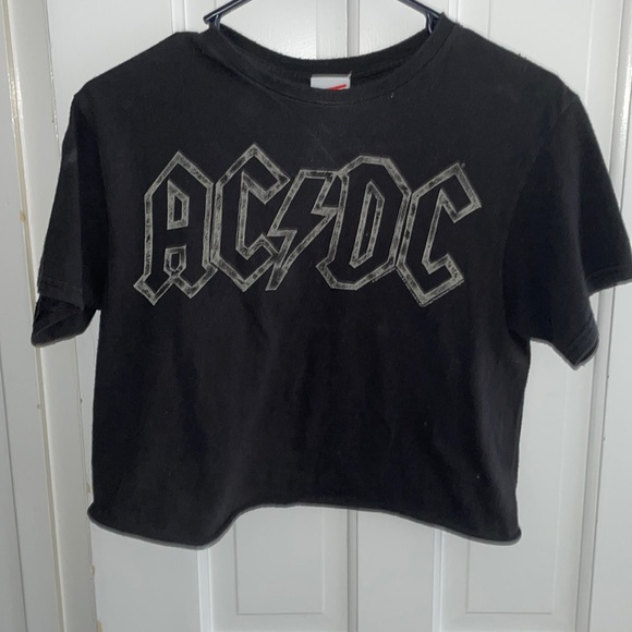 Urban Outfitters | Tops | Acdc Crop Top Xs Women | Poshmark